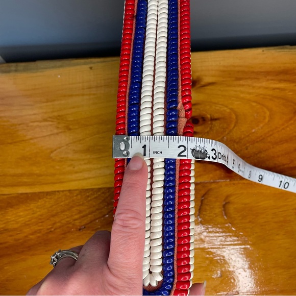 Vintage 1940s Midcentury Rainbow Telephone Cord Clutch Handbag Purse Bag - Picture 11 of 11